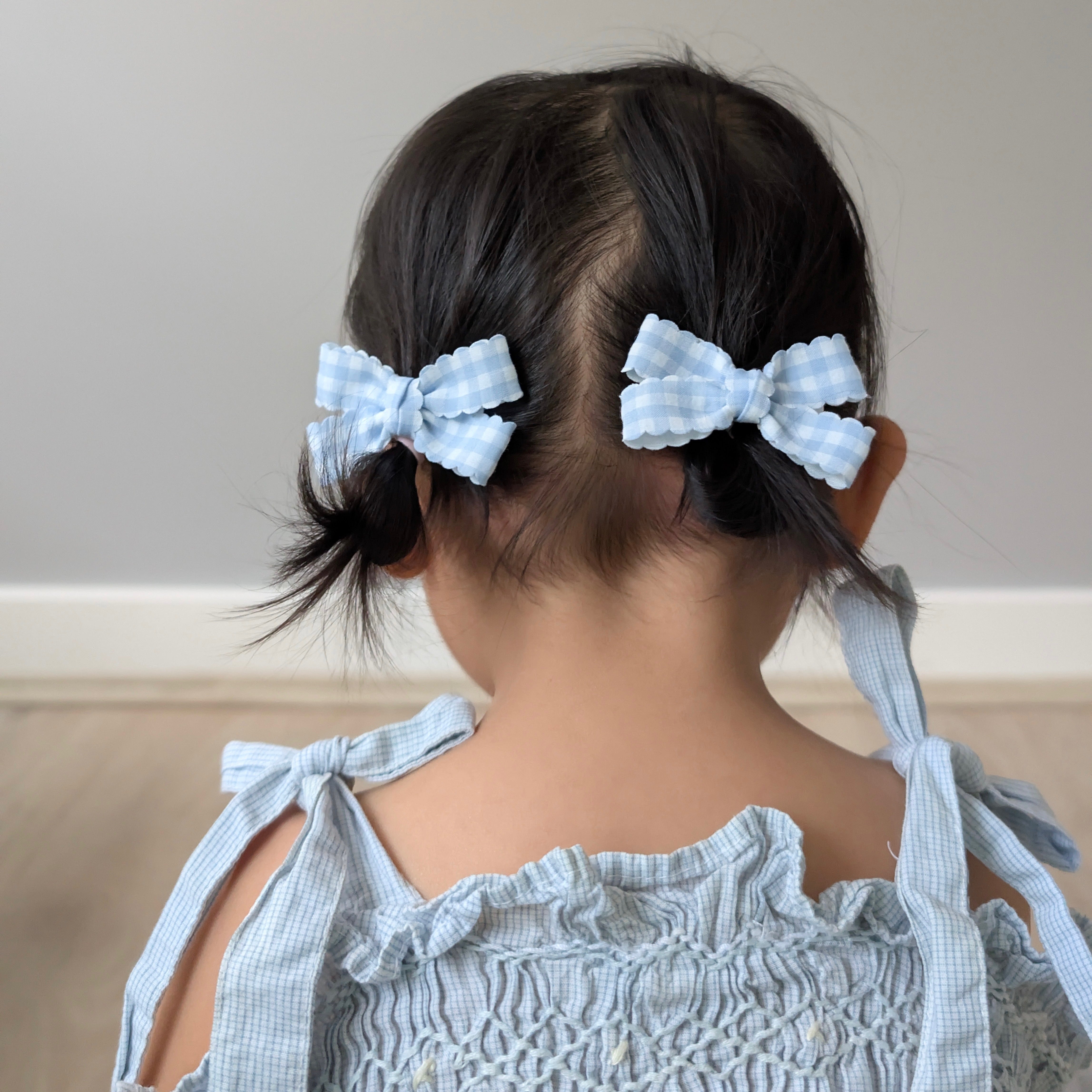 Pixie Pigtail Set | Bluebird Gingham