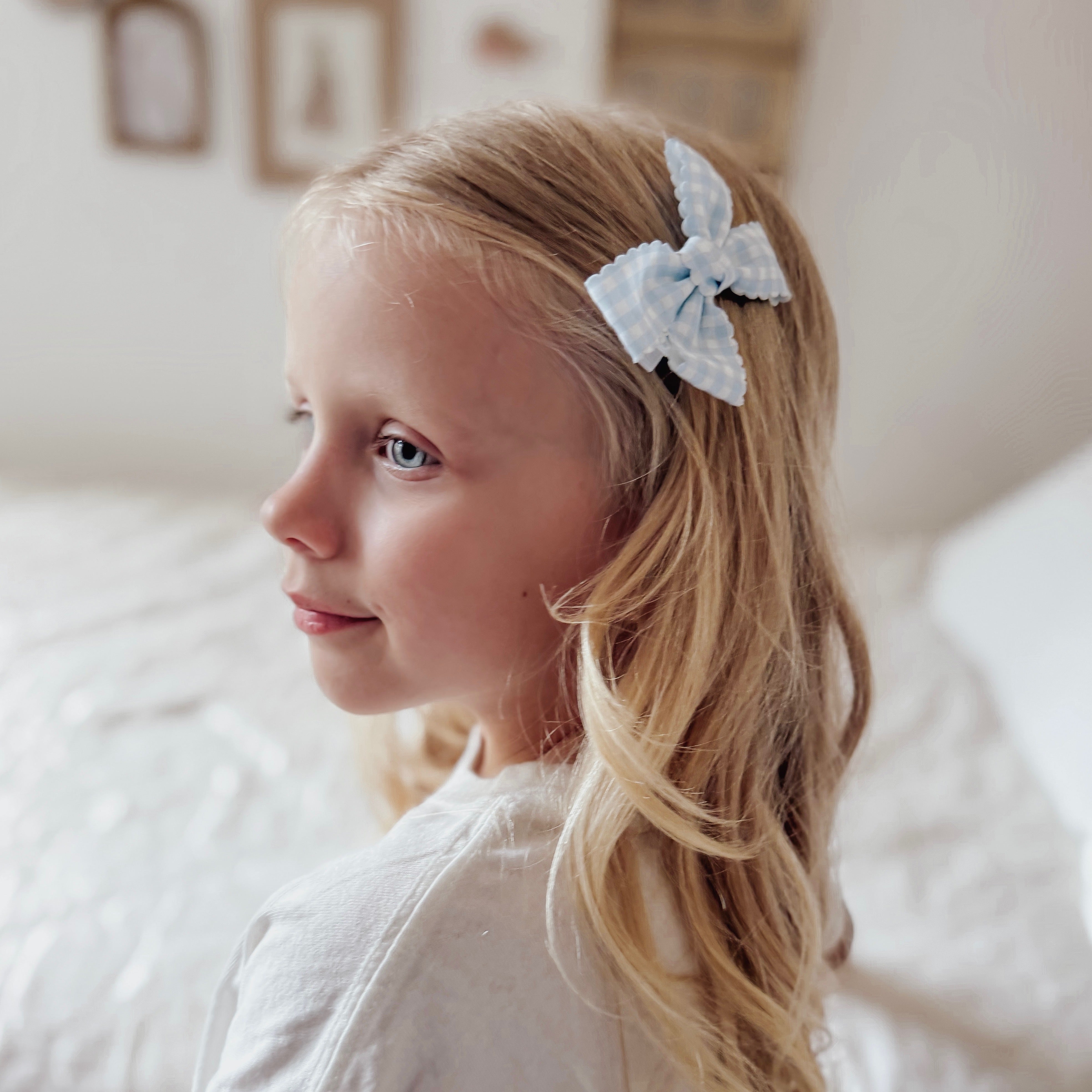Pixie Bow | Bluebird Gingham