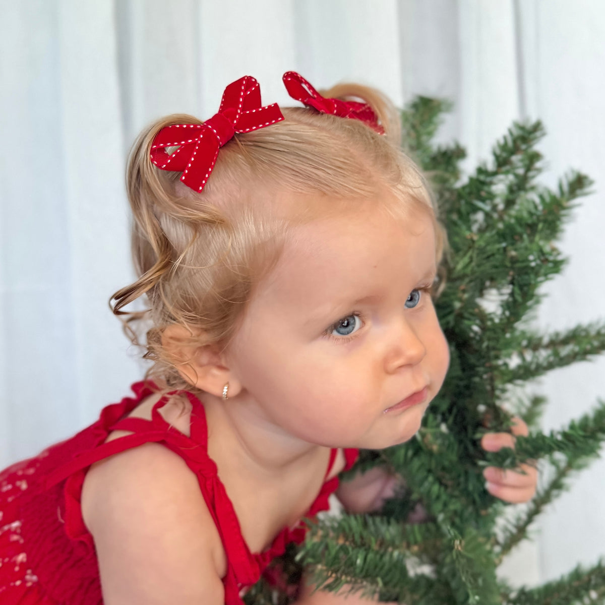 Ribbonette Pigtail Set | Candy Cane