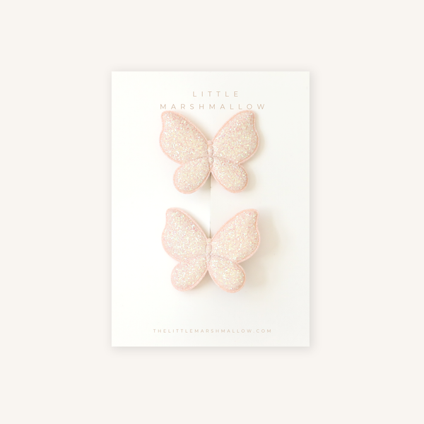Butterfly Clip Pigtail // Blush Champagne