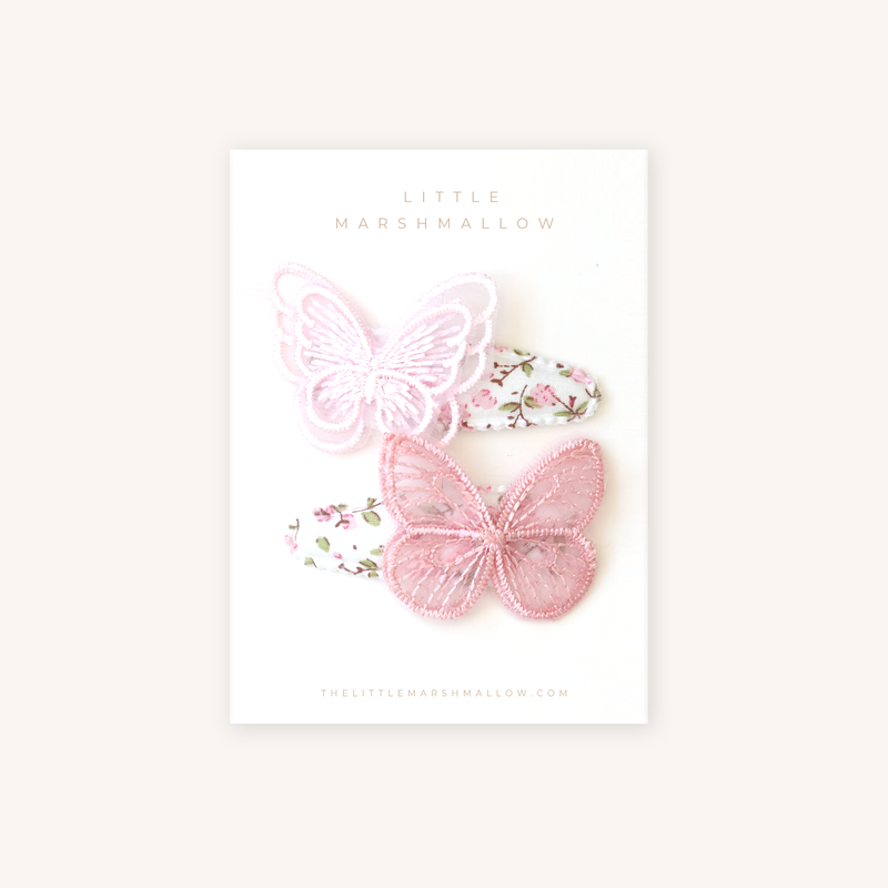 Clip // Butterfly Set - Pink