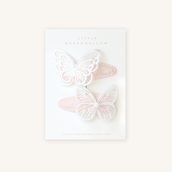 Clip // Butterfly Set - White