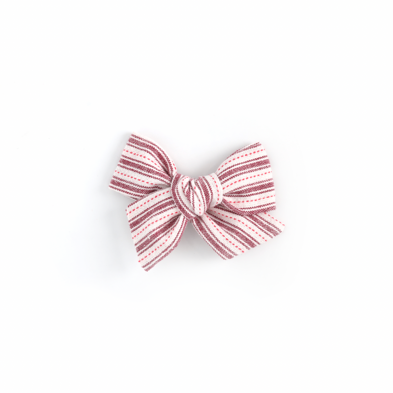 Mini Pinwheel Bow // Candy Cane Stripes