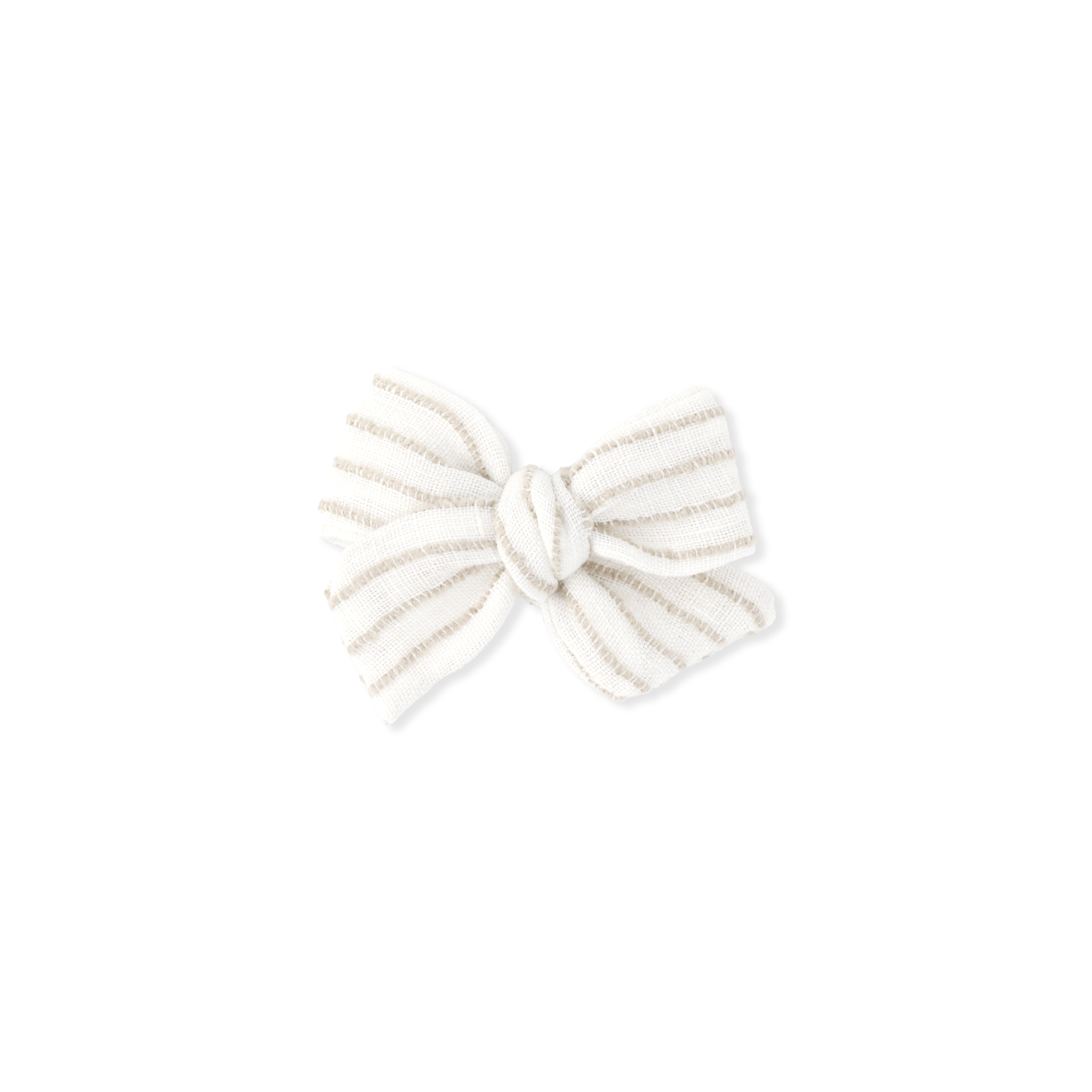 Mini Pinwheel Bow // Cappuccino Stripes