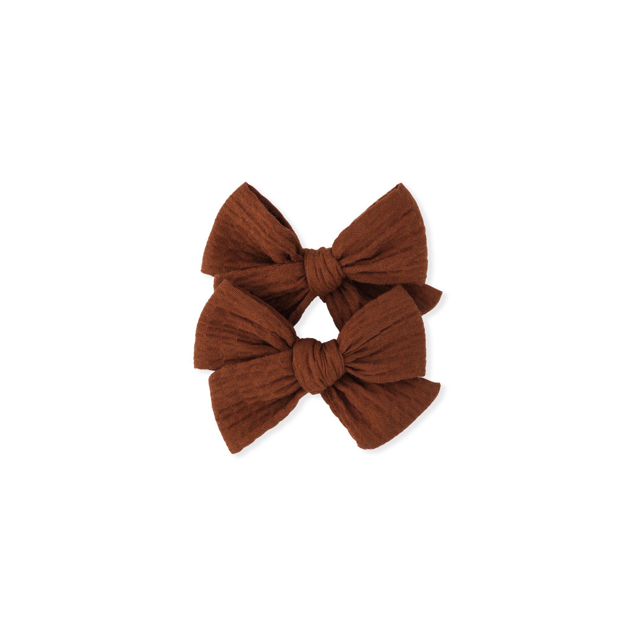 Pinwheel Pigtail Set // Chocolate Crepe