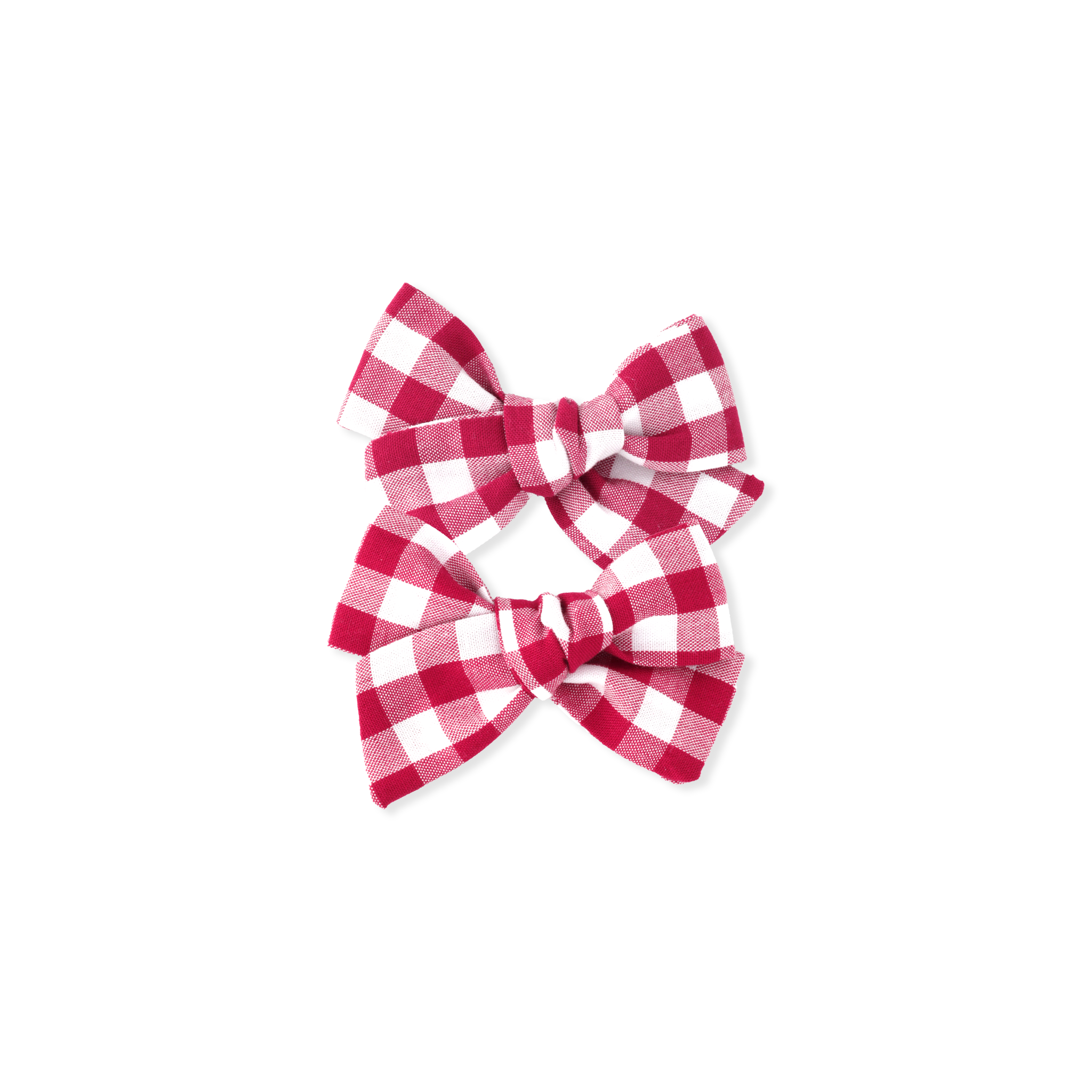 Pinwheel Pigtail Set | Christmas Gingham