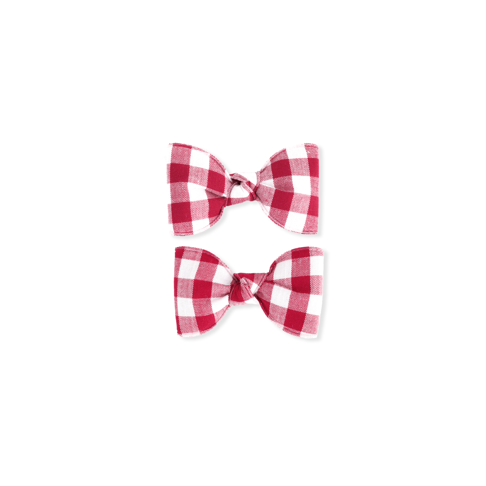 Petite Pigtail Set | Christmas Gingham