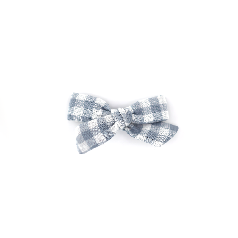Petite Classic Bow // Cloudscape Gingham