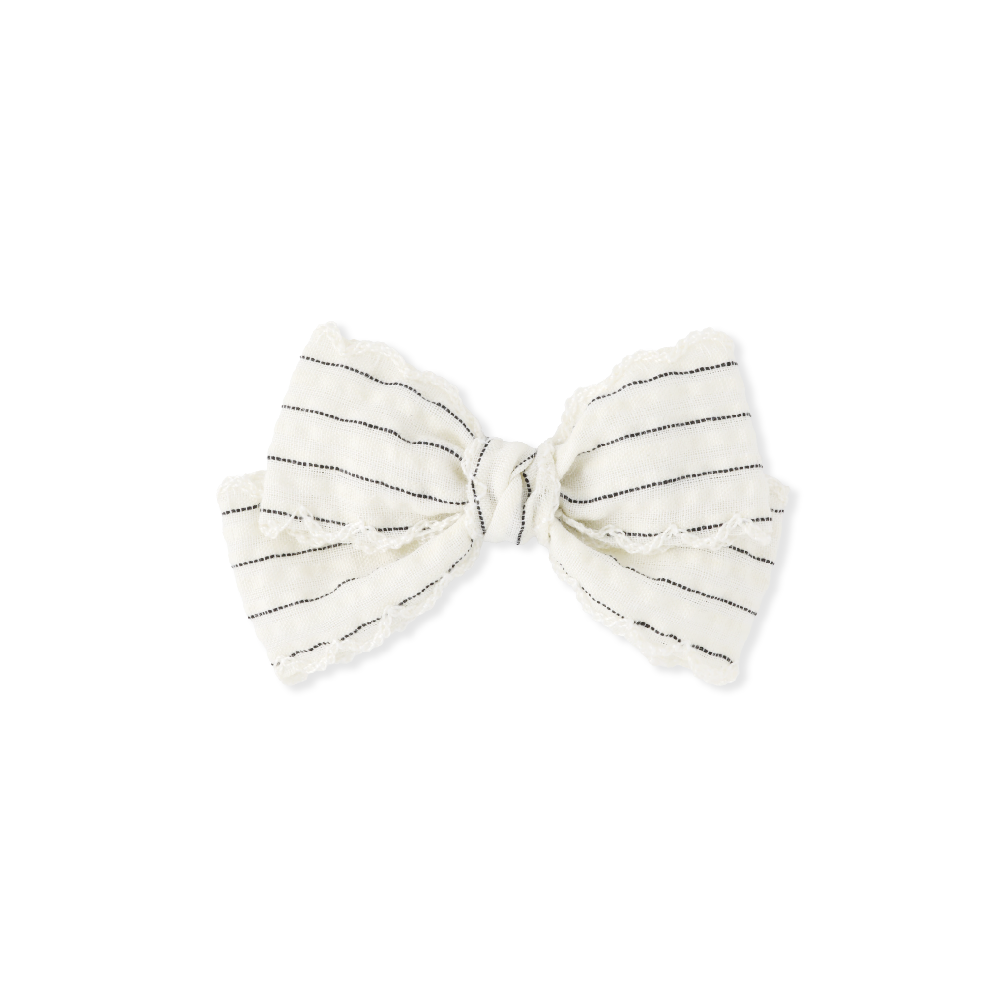 Ribbonette Bow | Cotton Pinstripe