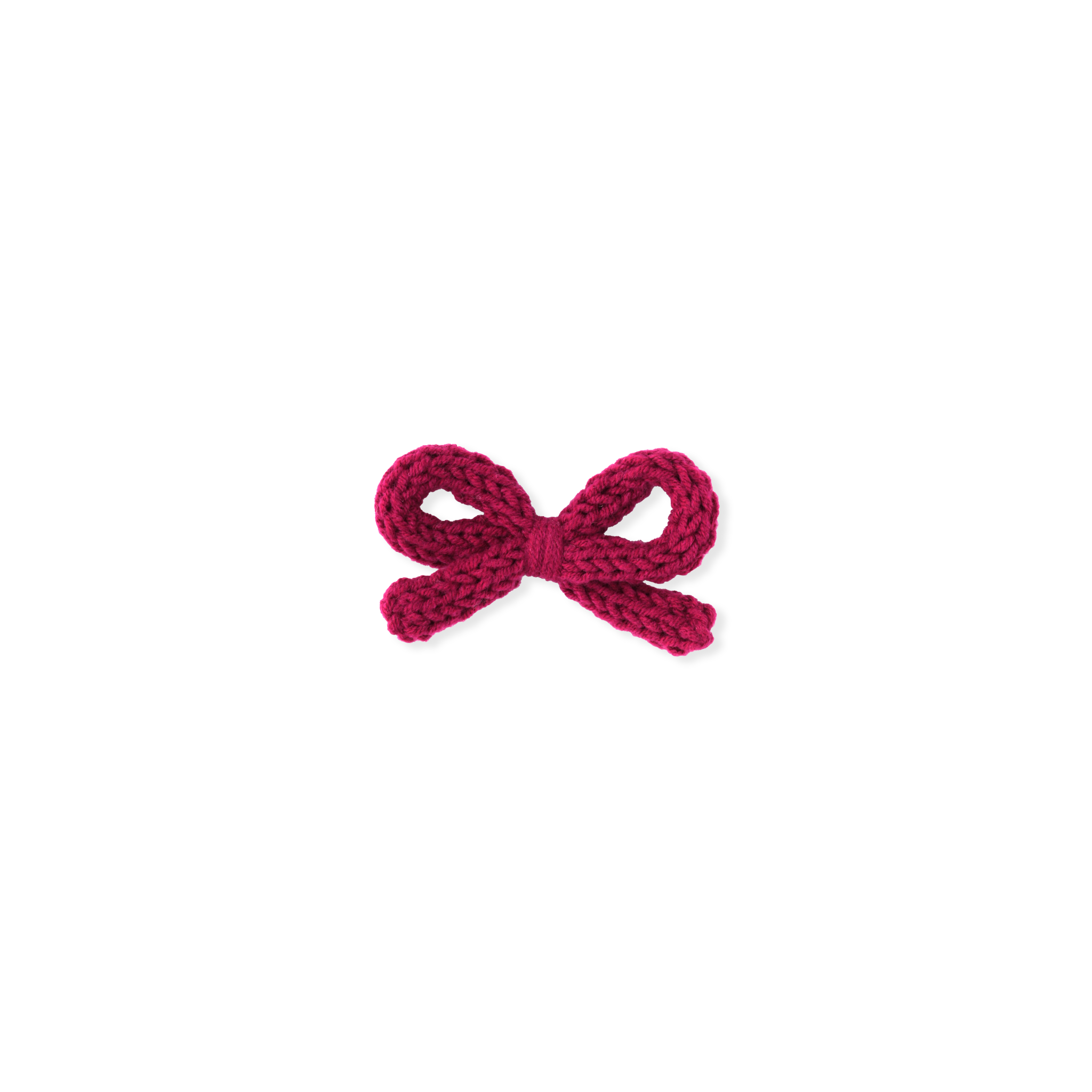 Crochet Ribbon Bow // Cranberry