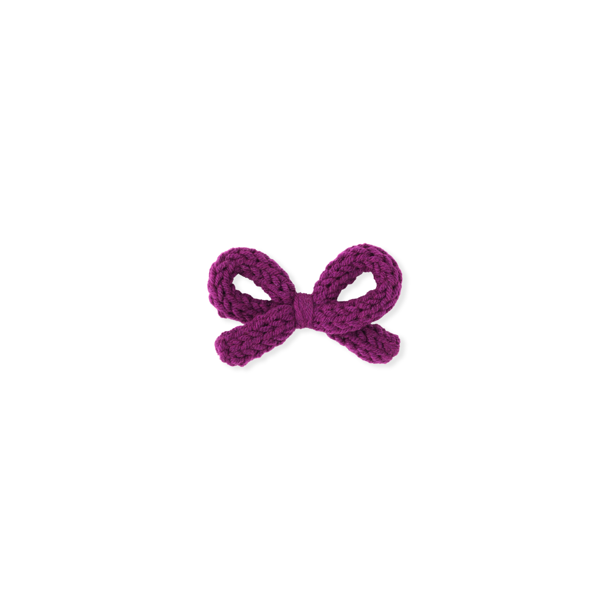 Crochet Ribbon Bow // Deep Berry