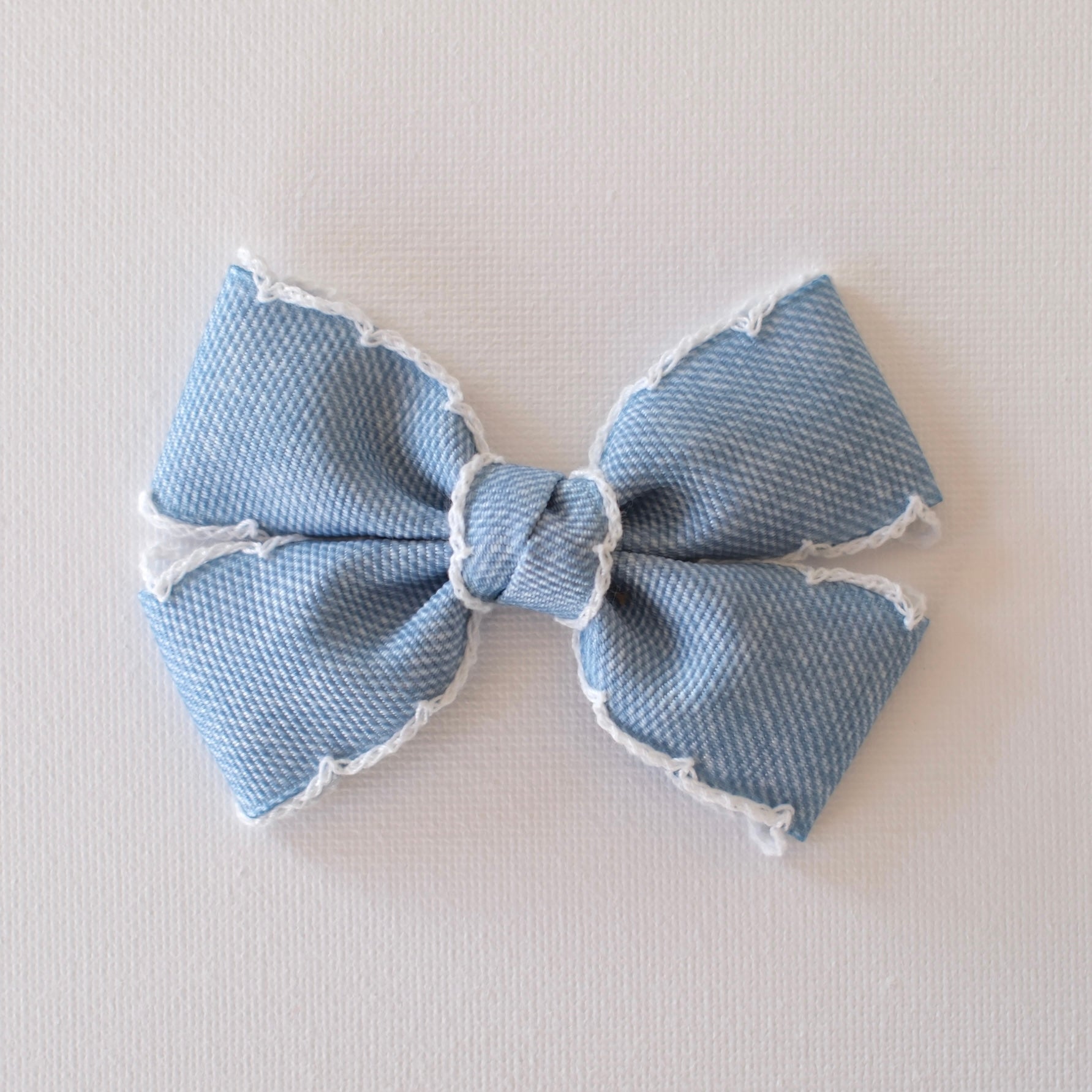 Pixie Bow | Denim Lace