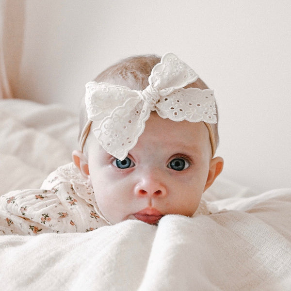 Lace Bow // Lily Eyelet [Headband]