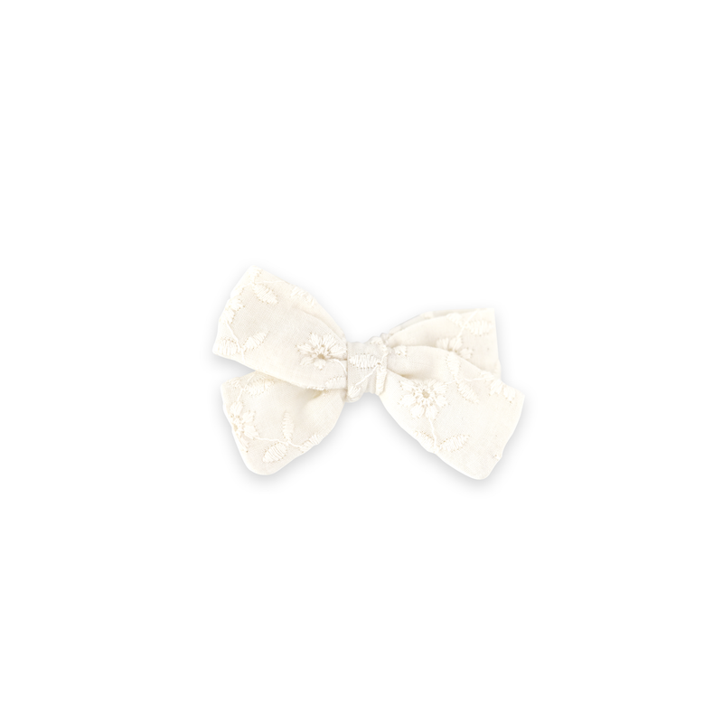 Harper Bow // Ecru Broidery