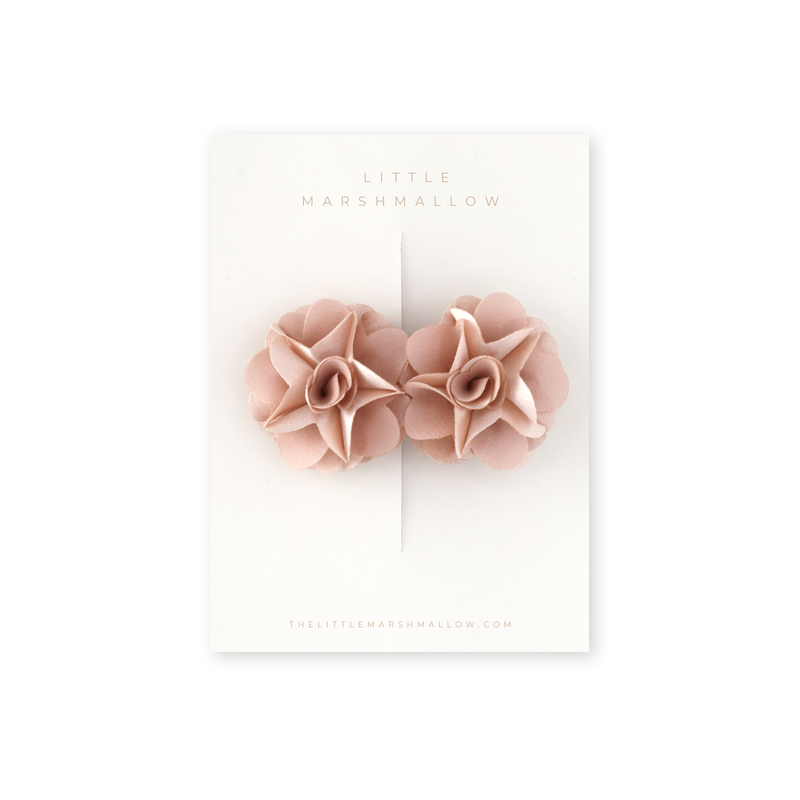 Clip // Flora - Blush Satin