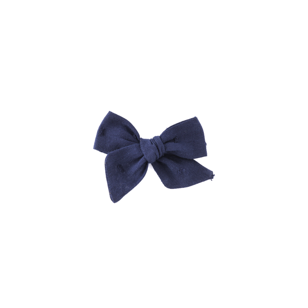 Mini Pinwheel Bow // Midnight Navy
