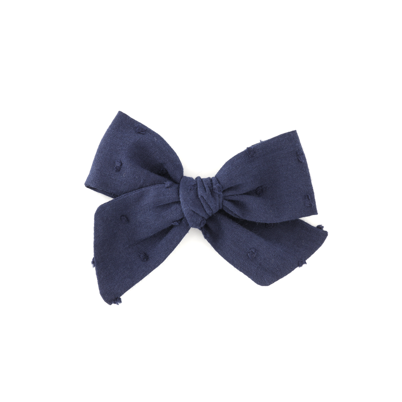 Large Pinwheel Bow // Midnight Navy