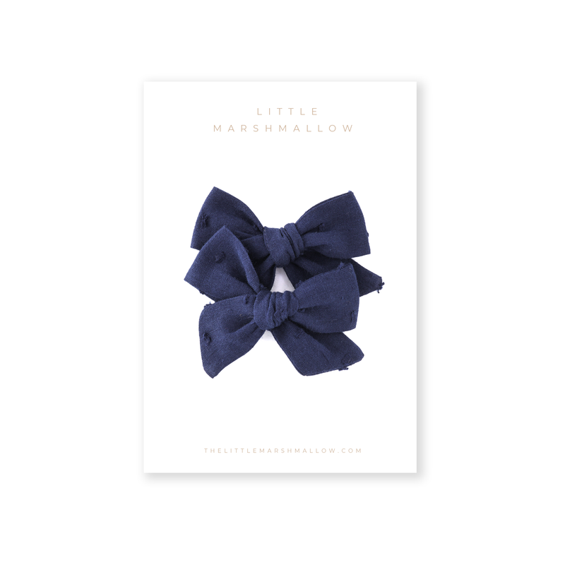 Pinwheel Pigtail Set // Midnight Navy