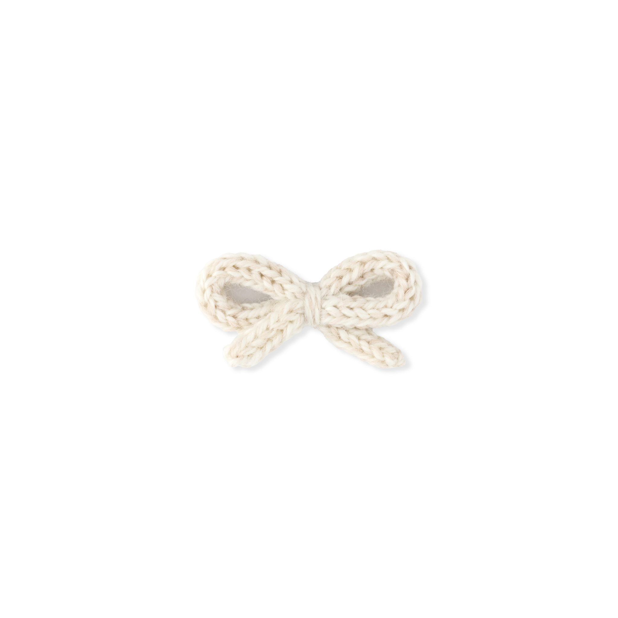 Crochet Ribbon Bow | Oatmeal Marle
