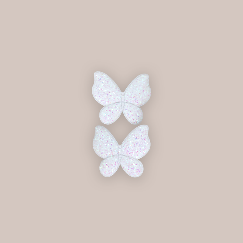 Clip Pigtail // Opal Glitter Butterfly