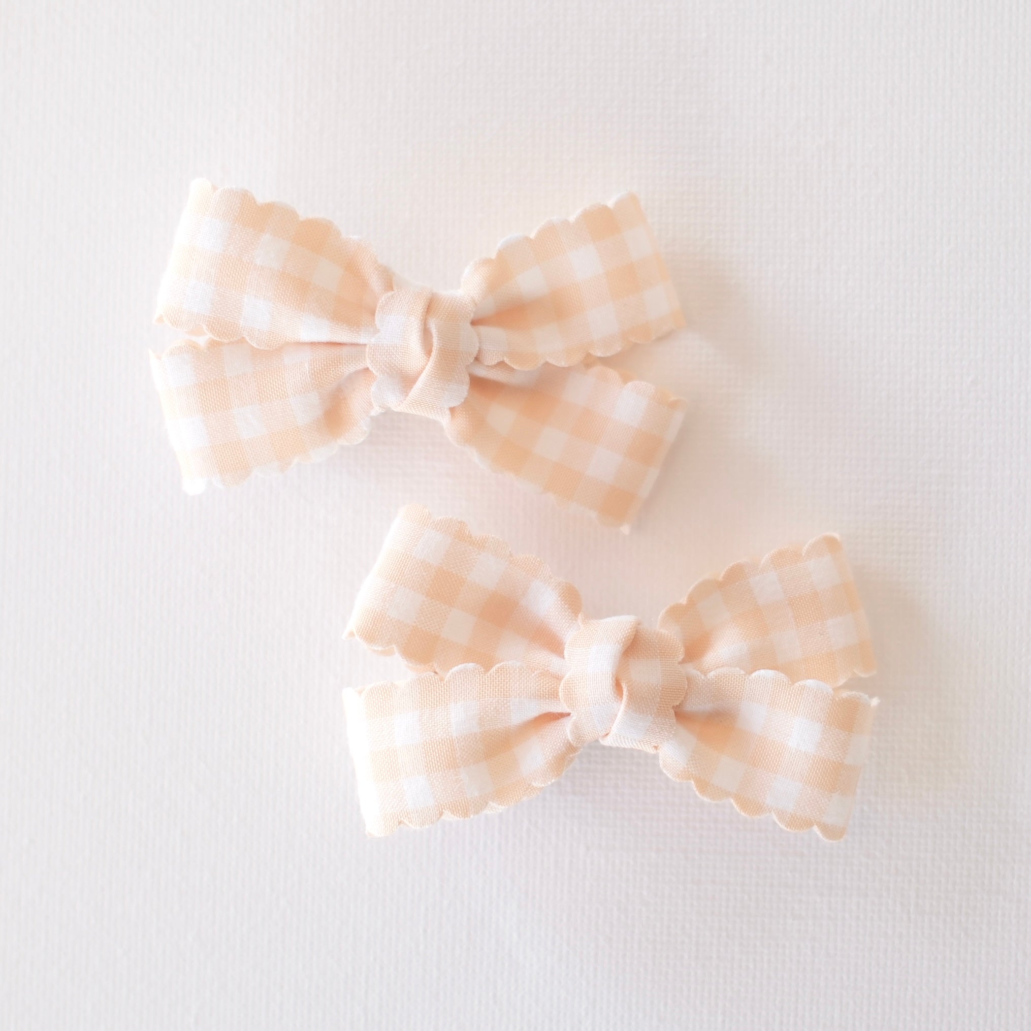 Pixie Pigtail Set | Peach Dust Gingham