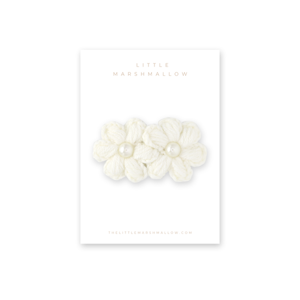 Clip // Dahlia - Pearl White