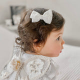 Harper Bow // Dove Eyelet