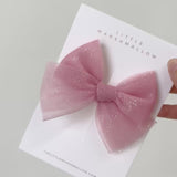 Mini Tulle Bow // Fairy Frost