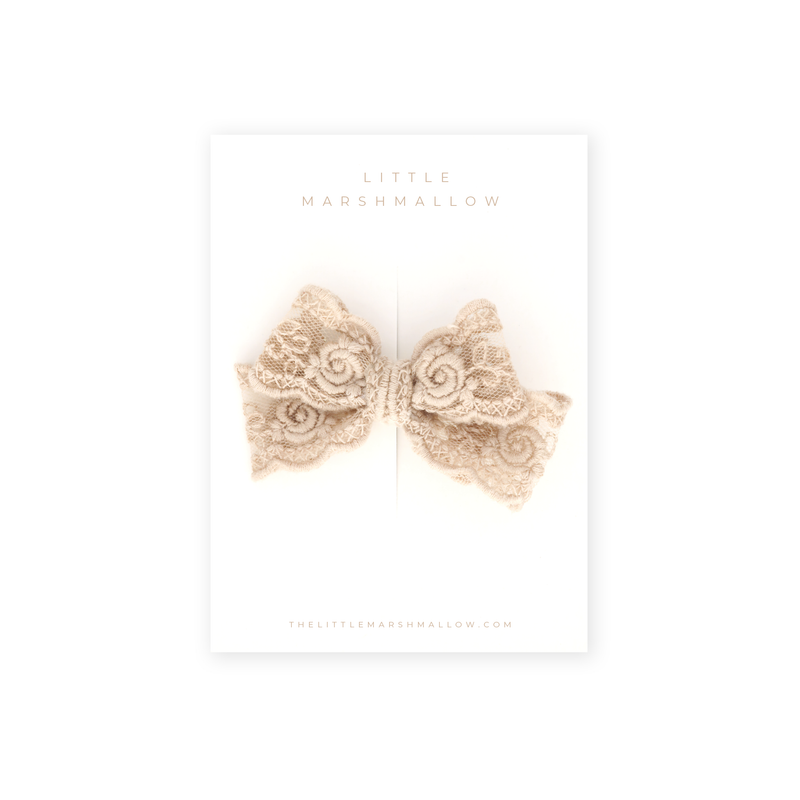 Lace Bow // Primrose - Toffee
