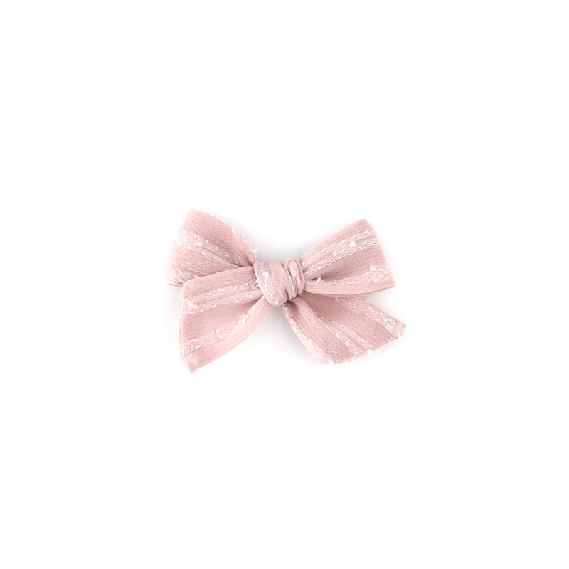 Mini Pinwheel Bow // Rose Quartz