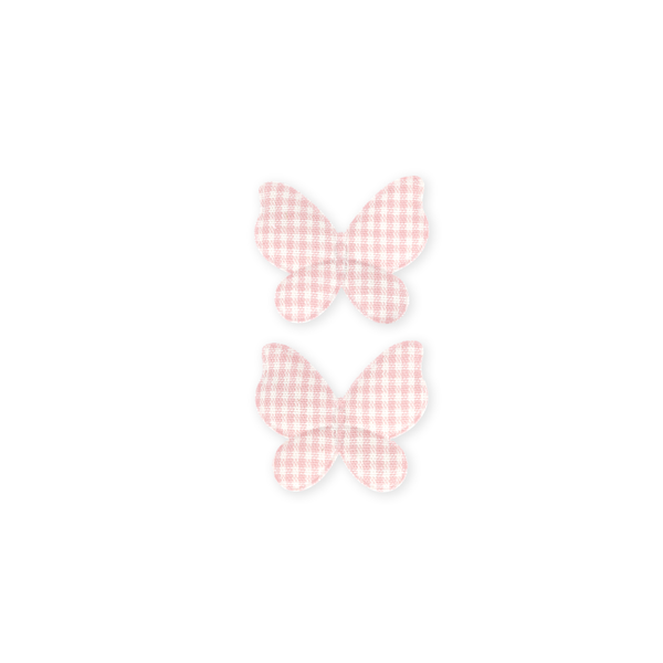 Butterfly Clip Pigtail // Rosey Gingham