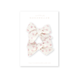 Pinwheel Pigtail Set // Rosy Blossoms