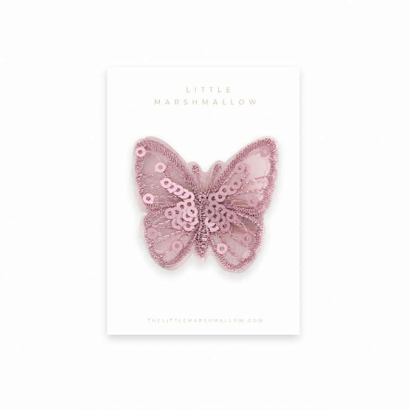 Clip // Sequin Butterfly - Mauve