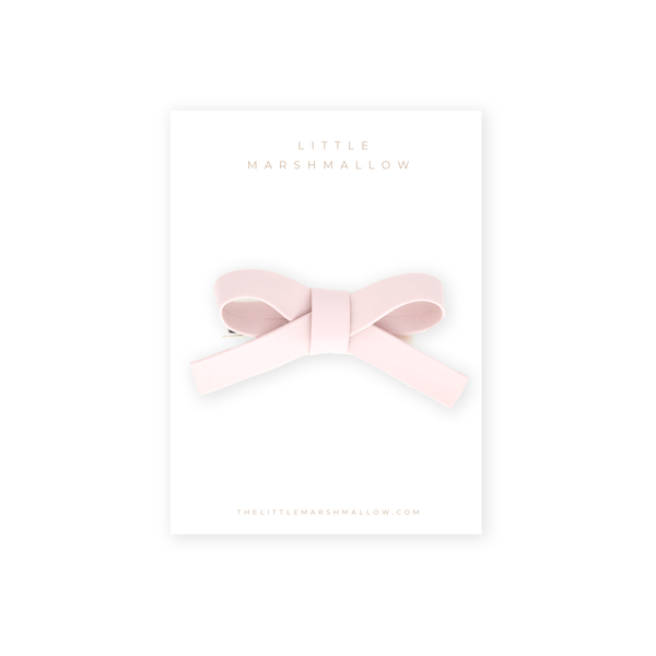 Leather Bow // Soft Pink