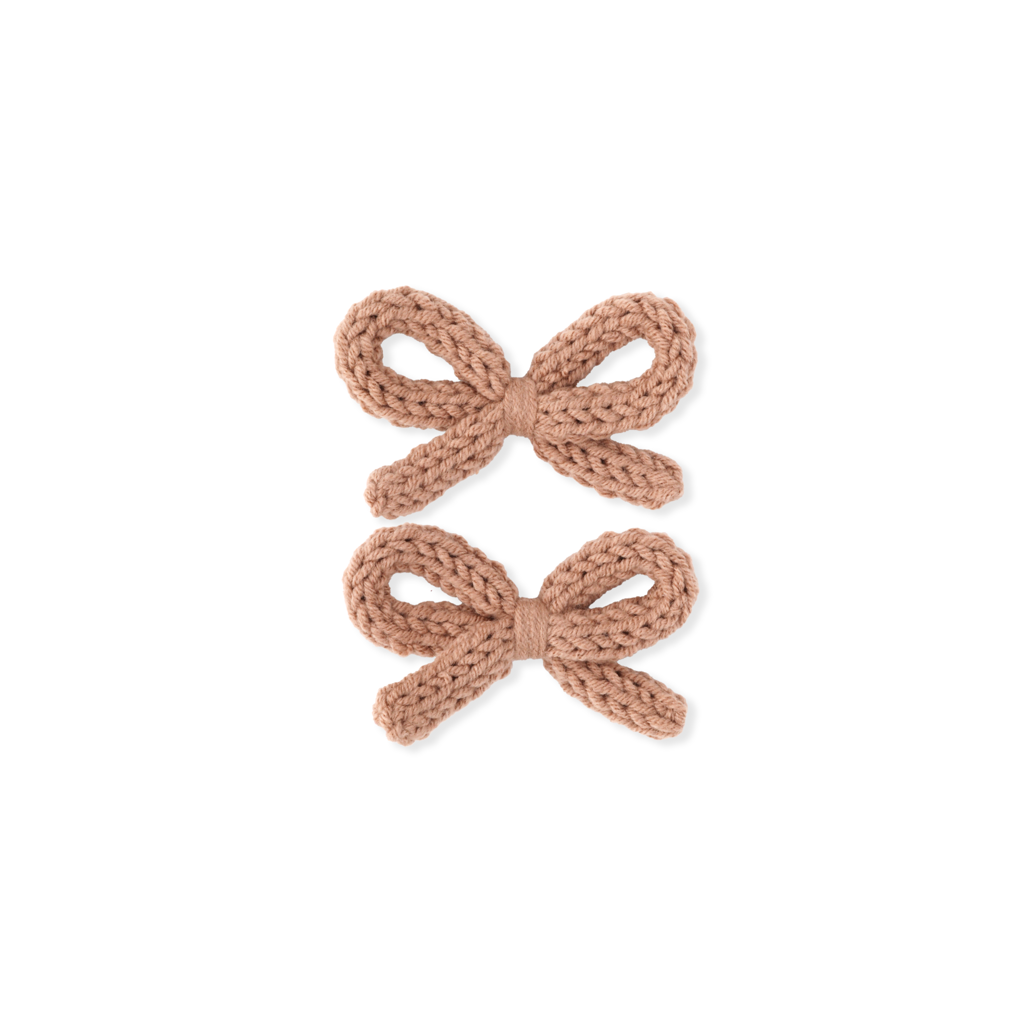 Crochet Ribbon Pigtail Set // Walnut