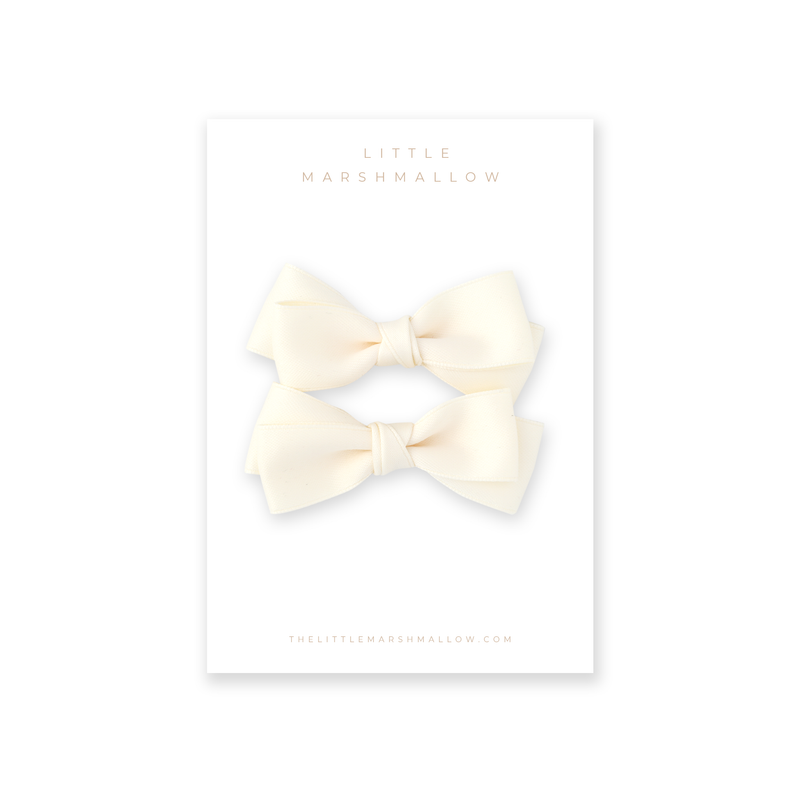 Pixie Pigtail Set // Ivory Satin